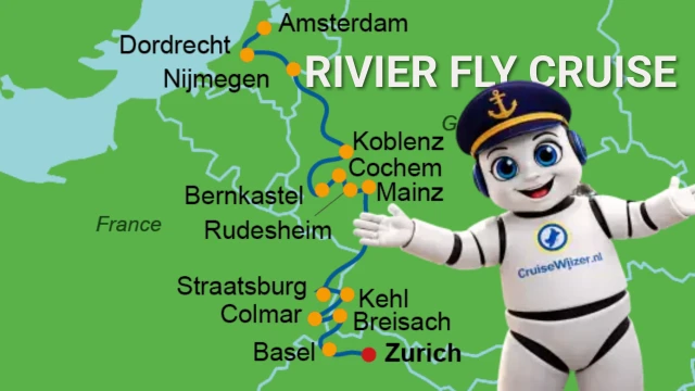 START IN ZURICH EN VAAR OP DE RIJN NAAR AMSTERDAM